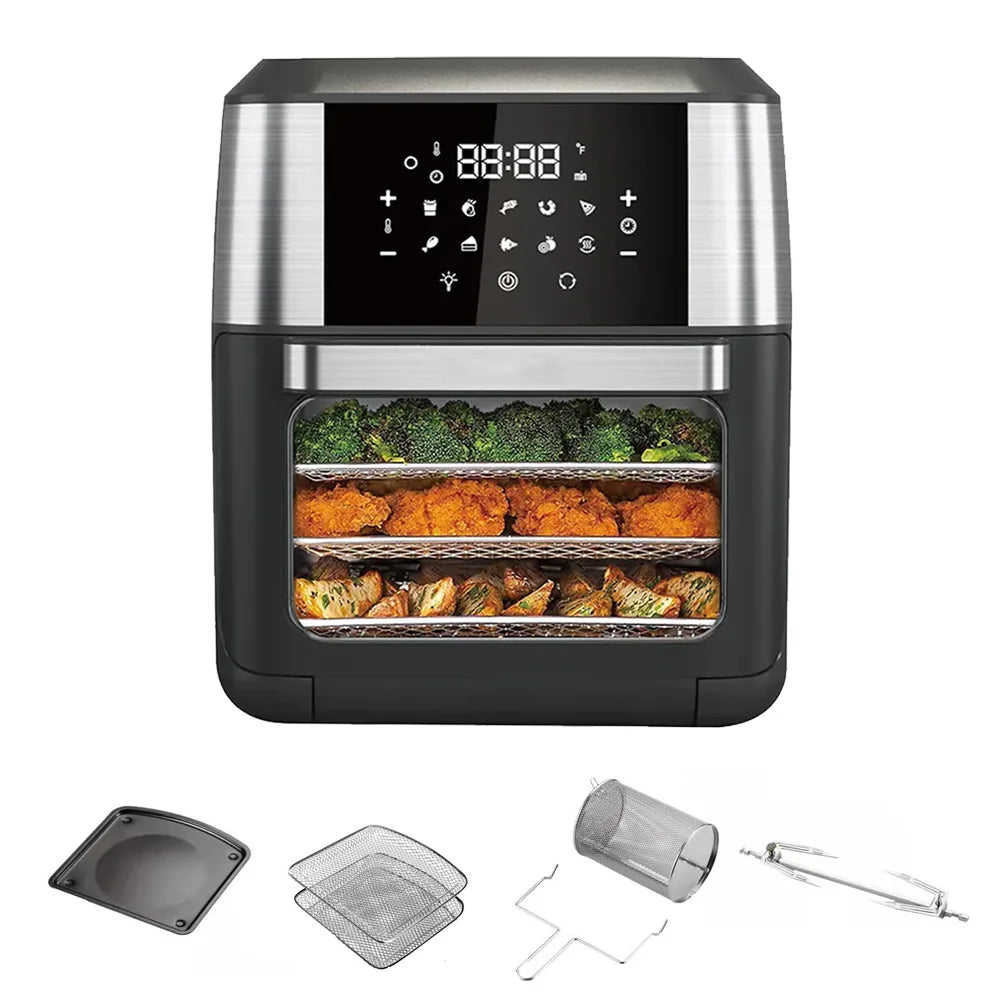 TurboFry Air Fryer – 9L/ 12L/ 10L – LED Touch & Auto Programmes