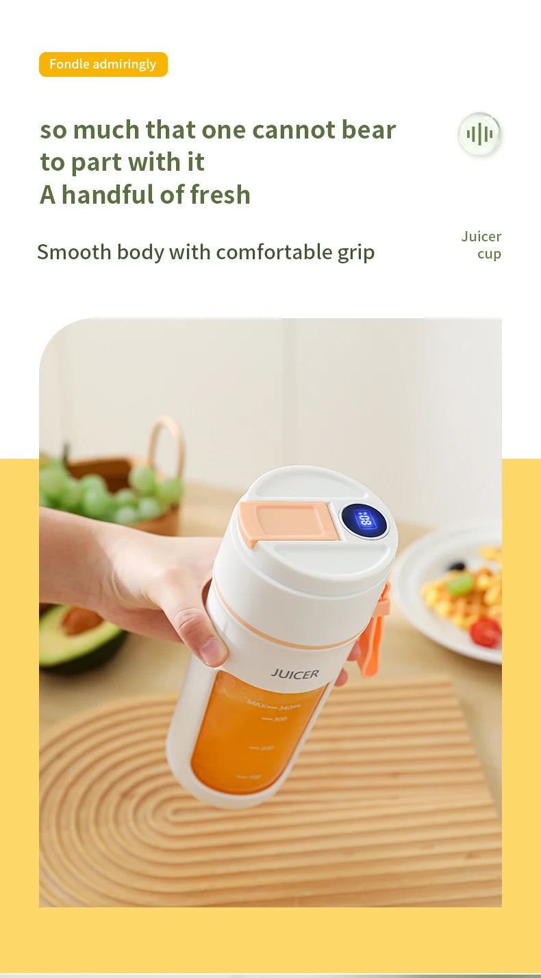 LED Digital Display Portable Juicer Bottle
