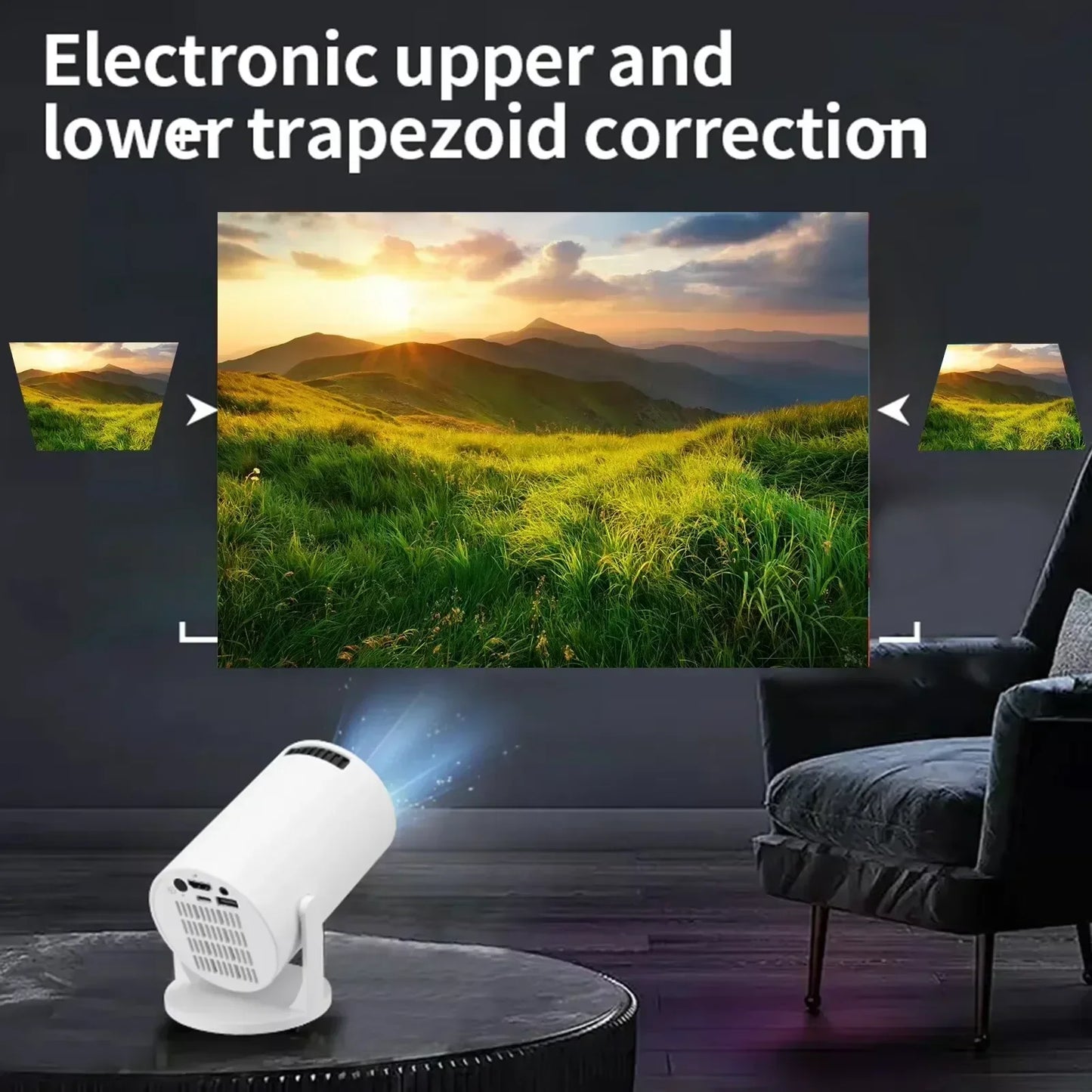 GlowBeam Mini Projector – Compact Size, Big Screen Experience