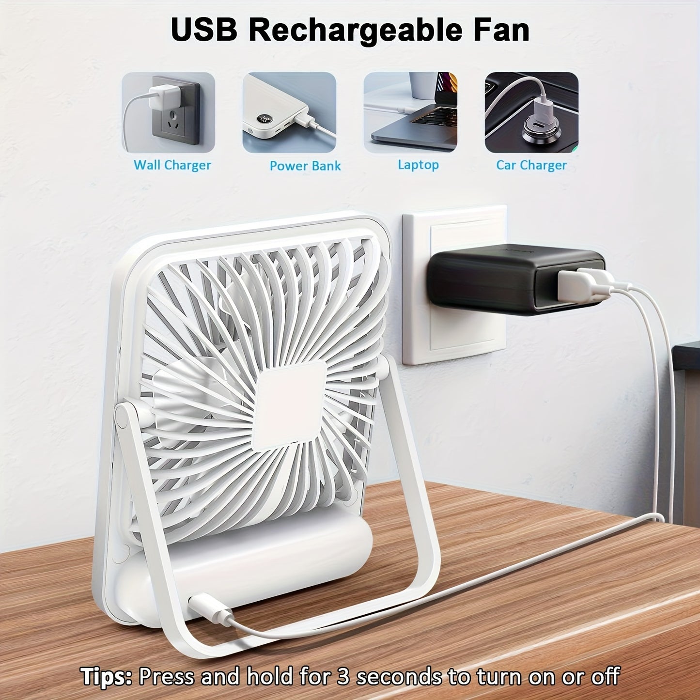 Ultra-quiet Portable Desk Fan