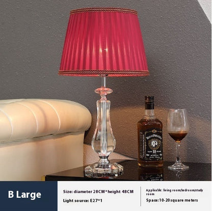Fashionable Crystal Dimming Remote Control Desk Lamp Lighting