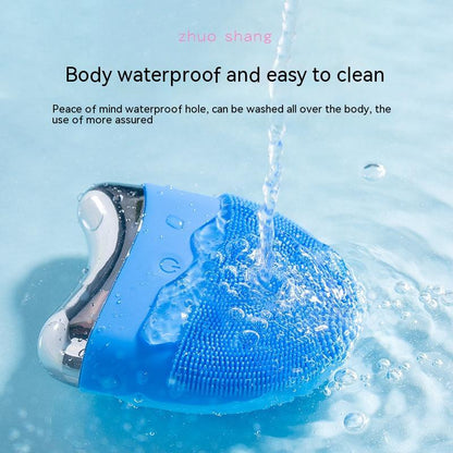 Electric Silicone Cleansing Instrument Pore Cleaning Brush Mini Ultrasonic Beauty Instrument