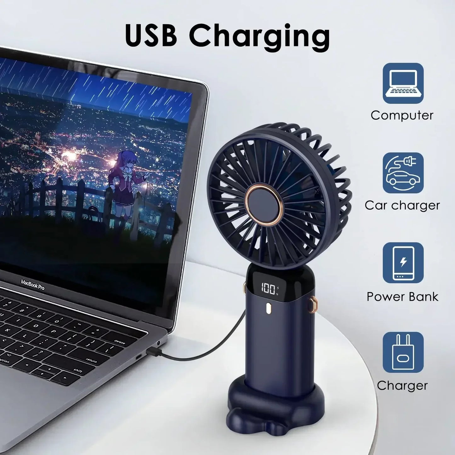 Handheld Mini Fan Wireless USB