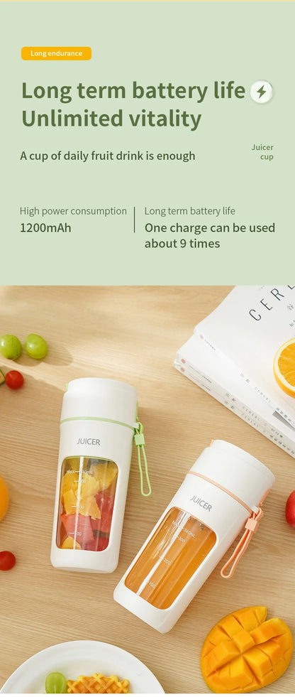 LED Digital Display Portable Juicer Bottle