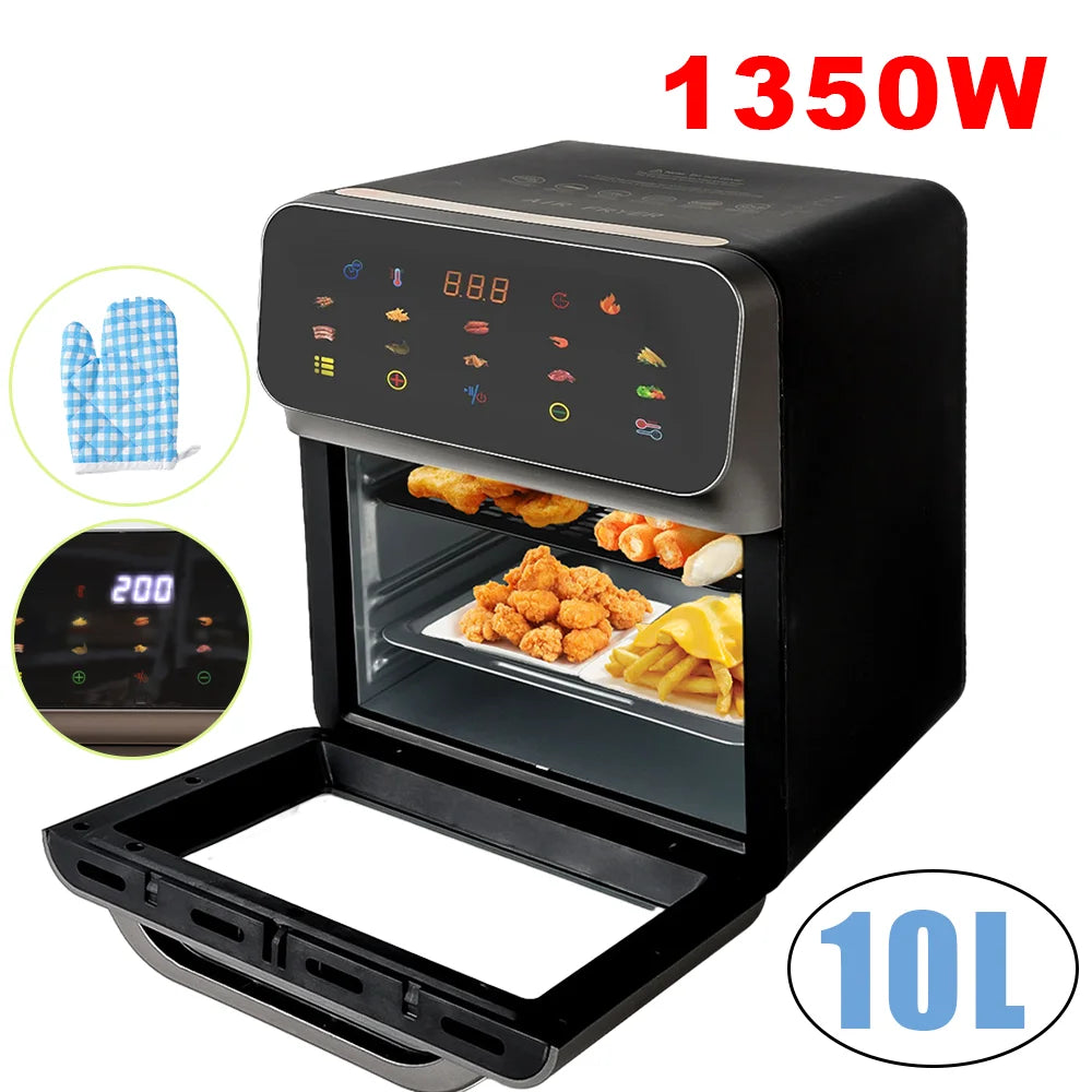 TurboFry Air Fryer – 9L/ 12L/ 10L – LED Touch & Auto Programmes