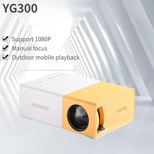 YG300 Mini Projector – Portable Full HD 720P, WiFi Smart, LED Home Theater