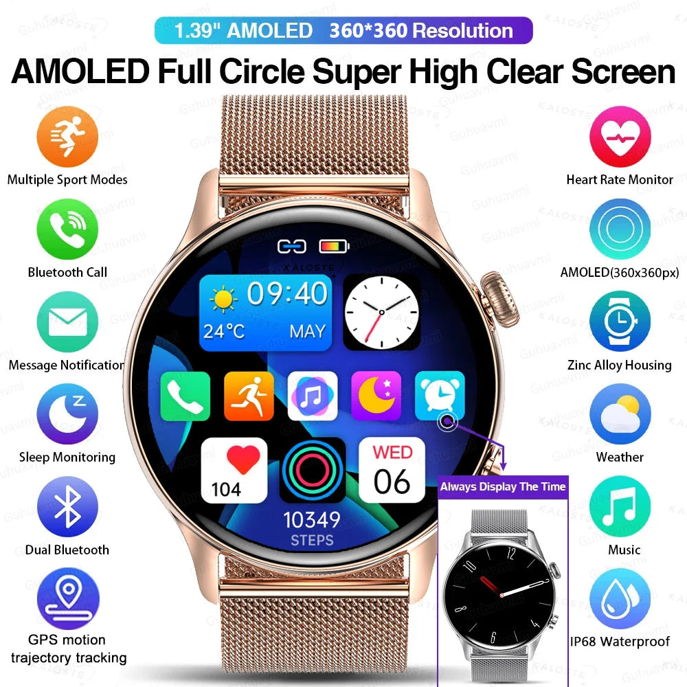 Aurix One TechWatch – Premium Smartwatch with AMOLED Display