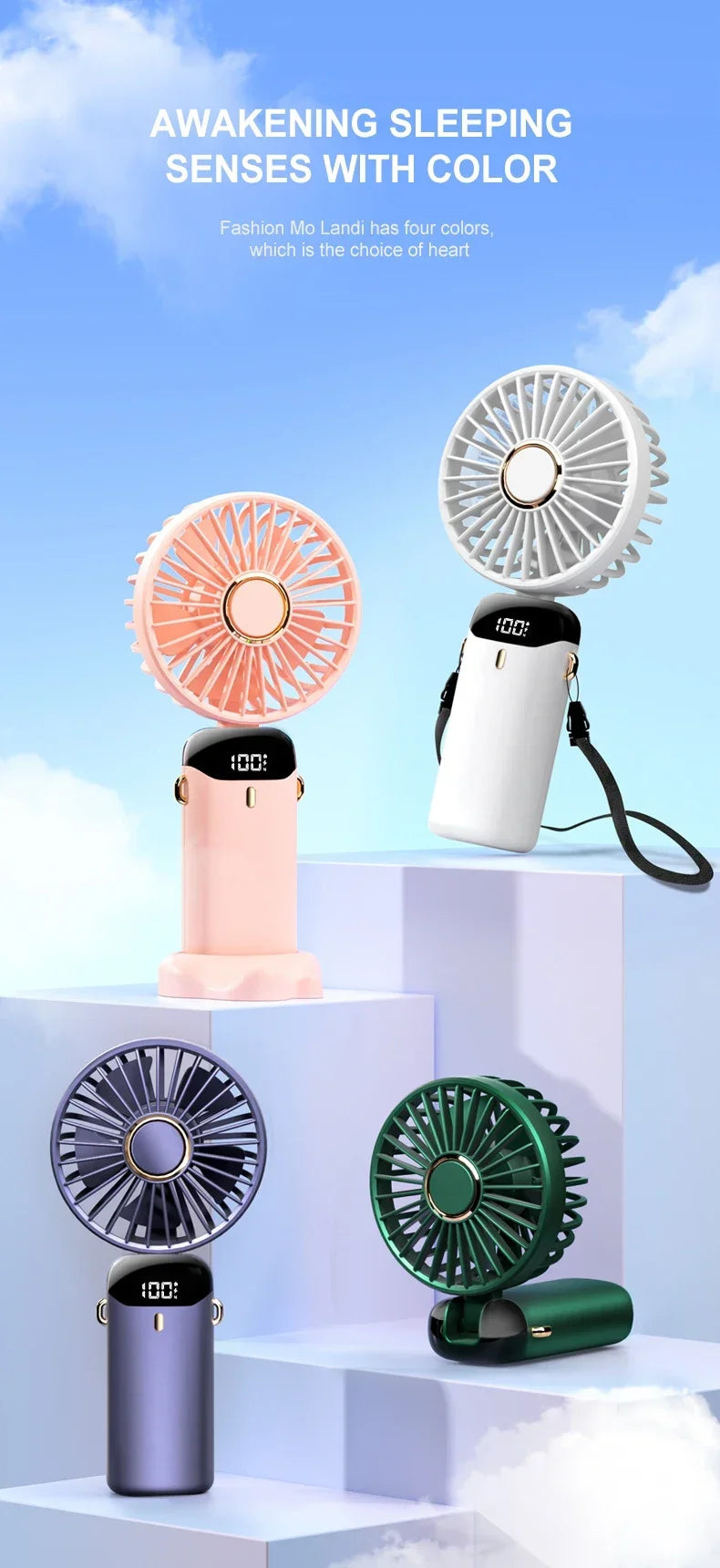 Handheld Mini Fan Wireless USB