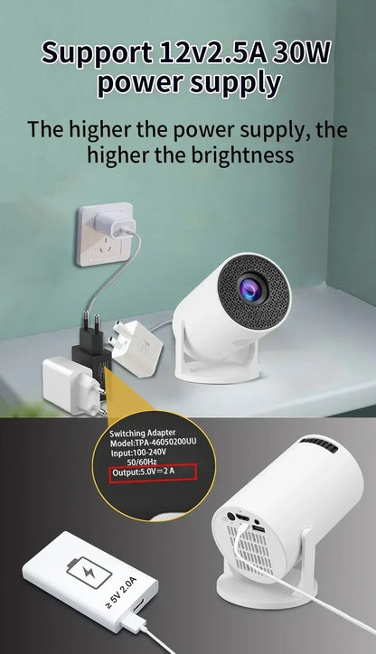 GlowBeam Mini Projector – Compact Size, Big Screen Experience